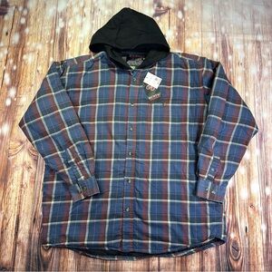 NWT Rustic Outfitters  Button-Up Shirt/Jacket With Hood Size 2XL